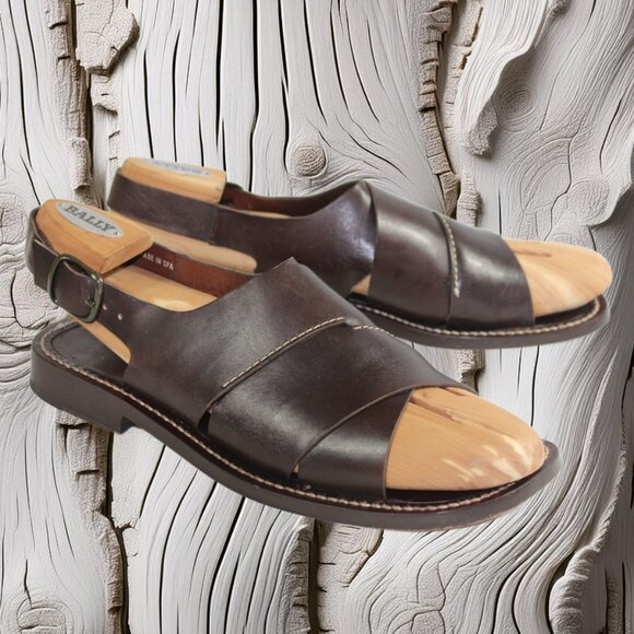 Mezlan Delhi Handmade In Spain Dark Brown Sandal Size 9 - Picture 7 of 12